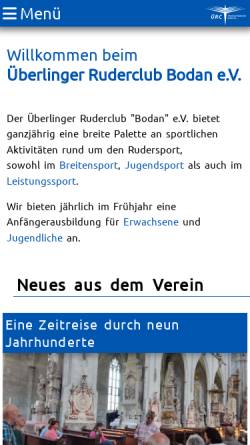 Vorschau der mobilen Webseite www.ueberlinger-ruderclub.de, Überlinger Ruderclub 