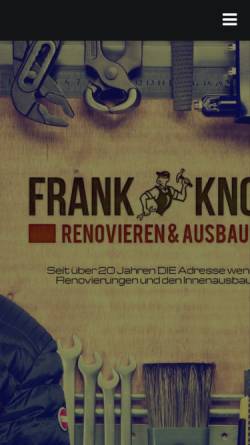 Vorschau der mobilen Webseite www.tonstudiobau.de, Frank Knorn
