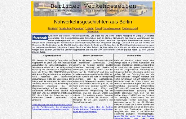 Vorschau von www.berliner-verkehrsseiten.de, Berliner Verkehrsseiten