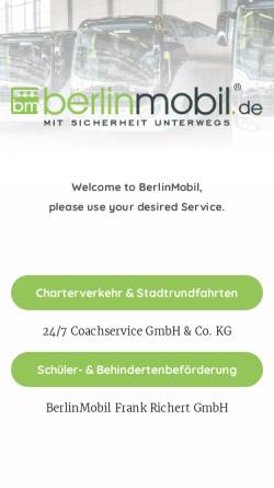 Vorschau der mobilen Webseite berlinmobil.de, BerlinMobil