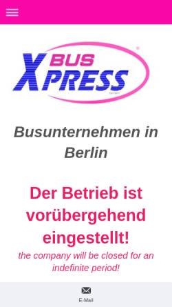 Vorschau der mobilen Webseite www.bus-express.com, BusXpress GmbH