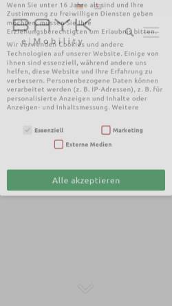 Vorschau der mobilen Webseite www.velotaxi.de, Velotaxis