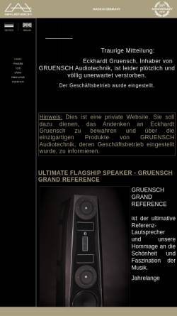 Vorschau der mobilen Webseite www.gruensch.de, Gruensch Audiotechnik