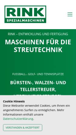 Vorschau der mobilen Webseite www.rink-spezial.de, Rinck Kompoststreuer