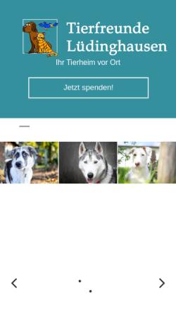 Vorschau der mobilen Webseite tierfreunde-luedinghausen.de, Tierfreunde Lüdinghausen und Umgebung e.V.