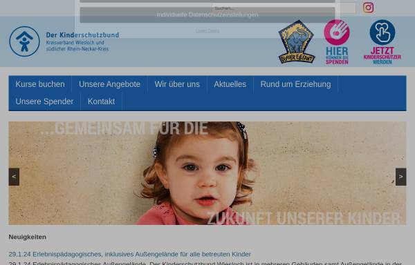 Vorschau von www.kinderschutzbund-wiesloch.de, Deutscher Kinderschutzbund - Ortsverband Wiesloch e.V.
