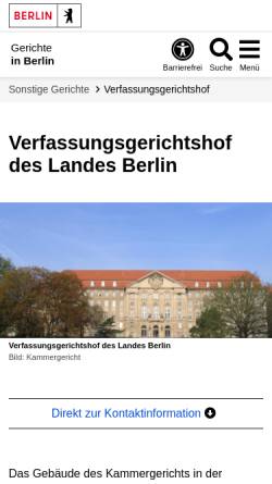 Vorschau der mobilen Webseite www.berlin.de, Verfassungsgerichtshof des Landes Berlin