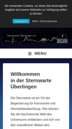 Vorschau der mobilen Webseite sternwarte-ueberlingen.de, Sternwarte Überlingen e.V.