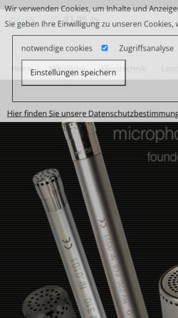 Vorschau der mobilen Webseite www.microtechgefell.de, Microtech Gefell GmbH