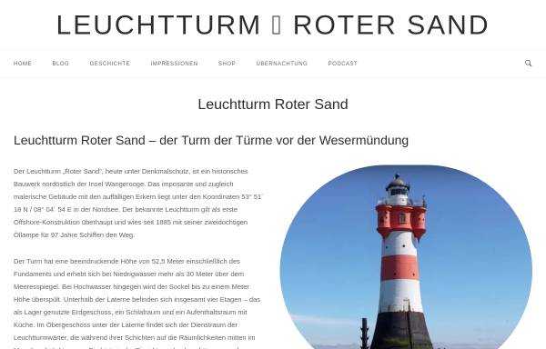 Vorschau von www.roter-sand.de, Leuchtturm Roter Sand