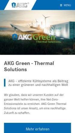 Vorschau der mobilen Webseite www.akg-gruppe.de, AKG Gruppe