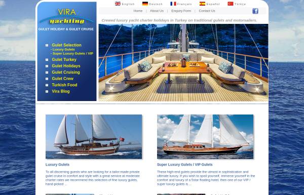 Vorschau von www.virayachting.com, Vira Yachting & Tourism Ltd.