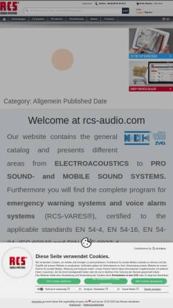 Vorschau der mobilen Webseite www.rcs-audio.com, RCS Audio-Systems GmbH