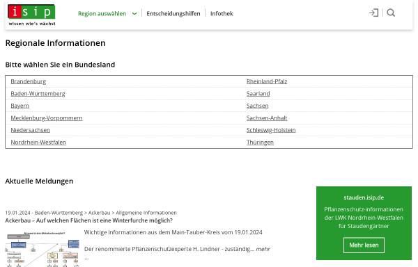 Vorschau von www.isip.de, Versuchsbericht-Datenbank