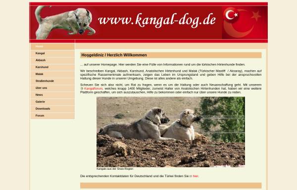 Vorschau von www.kangal-dog.de, Kangal und Co. - Hilfe für türkische Herdenschutzhunde e.V.