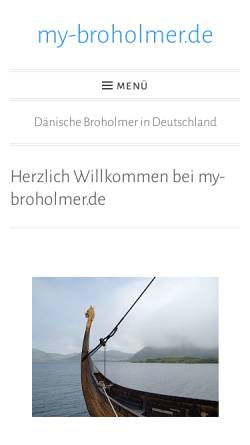 Vorschau der mobilen Webseite www.my-broholmer.de, My Broholmer