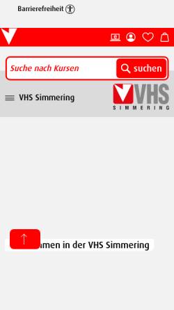 Vorschau der mobilen Webseite www.vhs.at, VHS 11 - Simmering