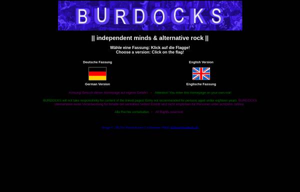 Vorschau von www.burdocks.de, The Burdocks