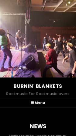 Vorschau der mobilen Webseite www.burninblankets.de, Burnin' Blankets