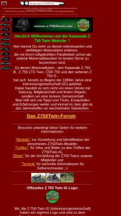Vorschau der mobilen Webseite www.z750twin.de, Z750 Twin IG