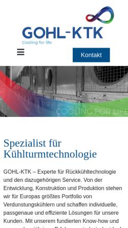 Vorschau der mobilen Webseite www.gohl.de, E.W.Gohl GmbH