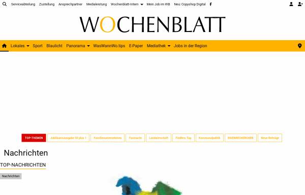 Vorschau von www.wochenblatt.net, Singener Wochenblatt GmbH & Co KG