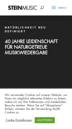 Vorschau der mobilen Webseite steinmusic.de, Steinmusic