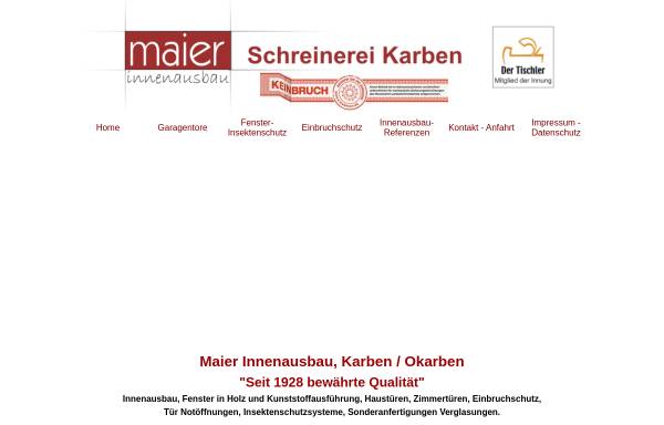 Vorschau von www.schreinerei-maier.info, Schreinerei Maier