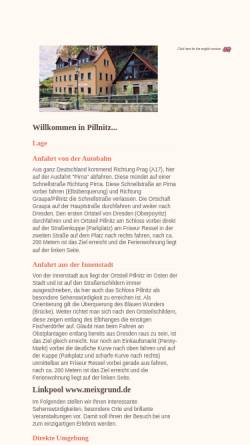 Vorschau der mobilen Webseite www.meixgrund.de, Ferienwohnung Familie Bäz (Pillnitz)