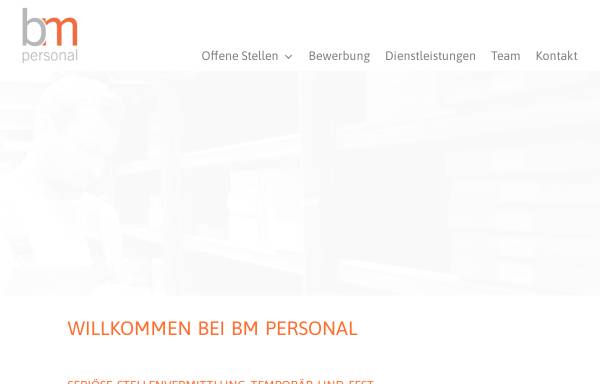 Vorschau von www.bmpersonal.ch, BM Personal AG