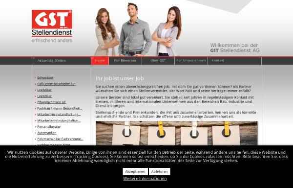 Vorschau von www.gst-stellendienst.ch, GST Stellendienst AG