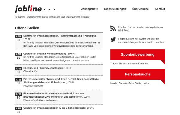 Vorschau von jobline-basel.ch, Jobline GmbH