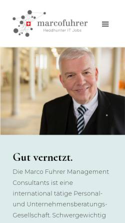 Vorschau der mobilen Webseite www.marcofuhrer.ch, Marco R. Fuhrer