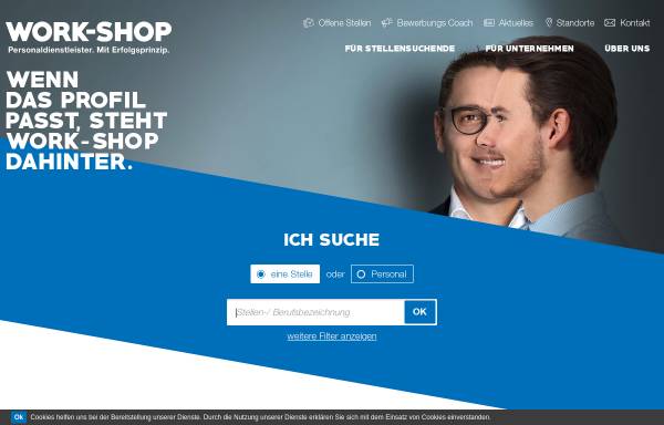 Vorschau von www.work-shop.ch, Work-Shop Personalmanagement GmbH
