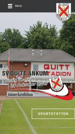 Vorschau der mobilen Webseite www.sv-quitt-ankum.de, SV Quitt Ankum von 1919 e.V.