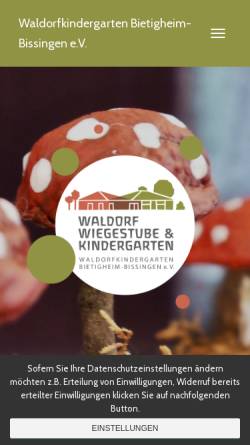 Vorschau der mobilen Webseite www.waldorfkindergarten-bietigheim.info, Waldorfkindergarten Bietigheim-Bissingen e.V.