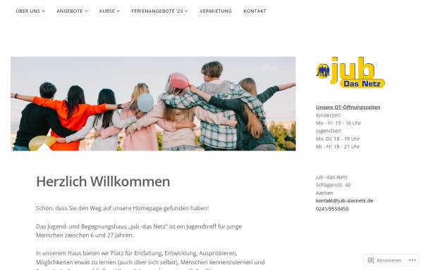 Vorschau von www.jub-dasnetz.de, Jugend- und Begegnungshaus Brander Feld e. V.