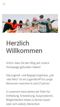 Vorschau der mobilen Webseite www.jub-dasnetz.de, Jugend- und Begegnungshaus Brander Feld e. V.