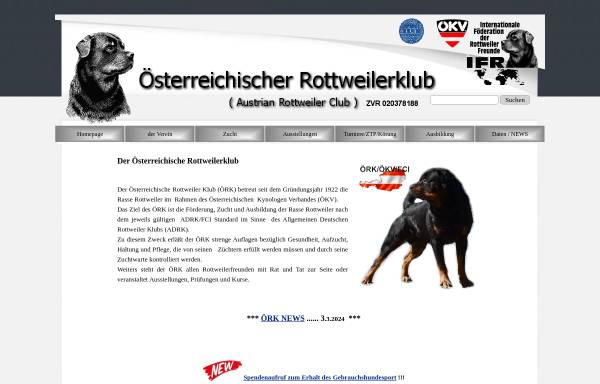 Vorschau von www.rottweiler.at, Österreichischer Rottweiler Klub