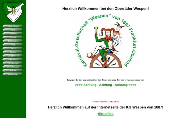 Vorschau von www.wespen1887.de, Karnevalsgesellschaft Wespen von 1887