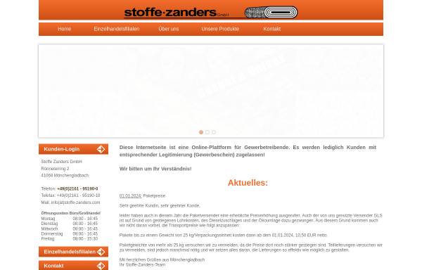 Vorschau von www.stoffe-zanders.com, Stoffe Zanders GmbH