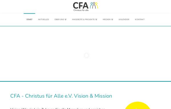 Vorschau von cfa.de, CFA - Christus für Alle