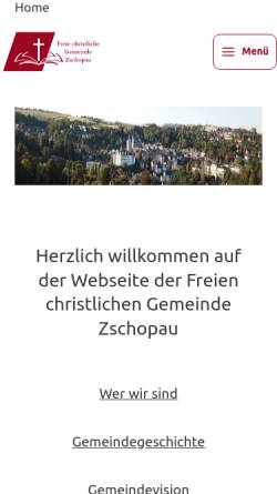 Vorschau der mobilen Webseite www.fg-z.de, Hauszelle Zschopau