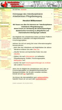 Vorschau der mobilen Webseite www.glopent.net, Interdisziplinäre Arbeitskreis Pfingstbewegung