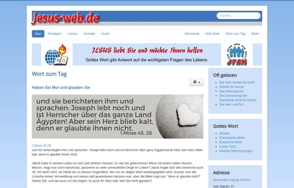 Vorschau von www.jesus-web.de, Jesus-Web