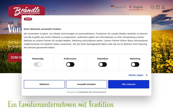 Vorschau von www.braendle.de, P. Brändle GmbH