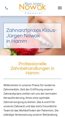 Vorschau der mobilen Webseite www.za-nowak.de, Zahnarzt Klaus-Jürgen Nowak