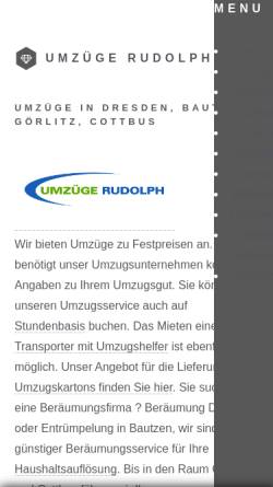 Vorschau der mobilen Webseite www.spedition-24.com, Umzüge Rudolph