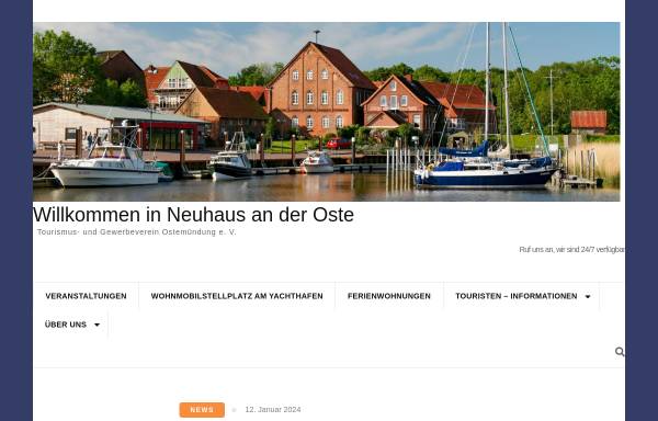 Vorschau von www.tourismus-gewerbe-neuhaus.de, Fremdenverkehrsverein Ostemündung e.V