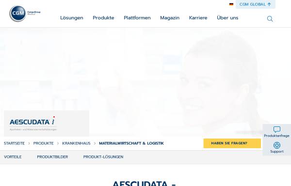 Vorschau von www.aescudata.de, Aescudata GmbH